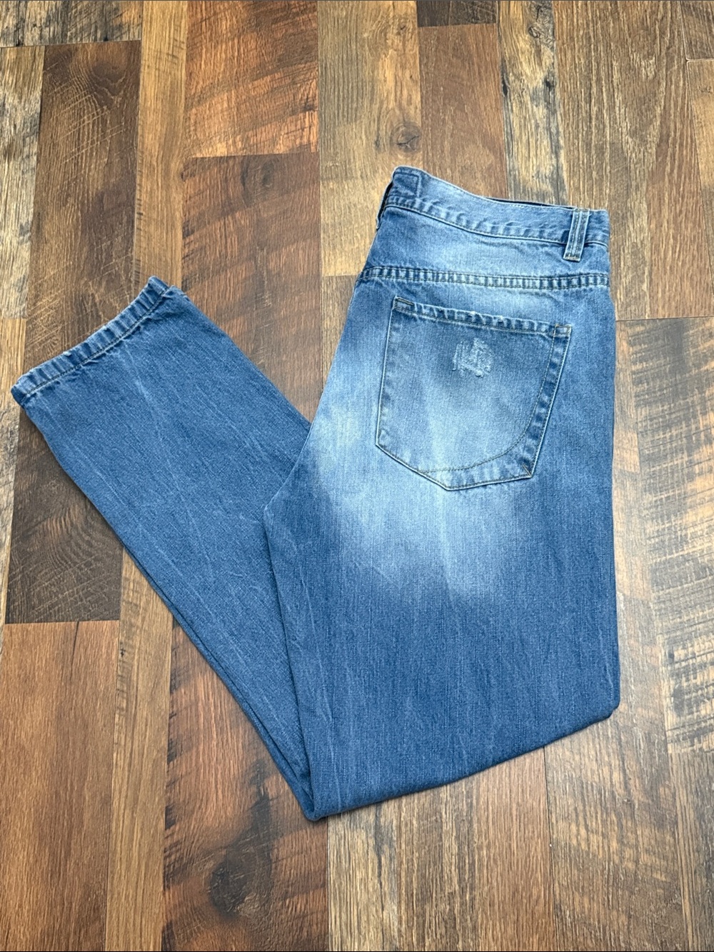 Paper Denim & Cloth Men’s Distressed Jeans 36x32 Medium Wash Ripped Denim